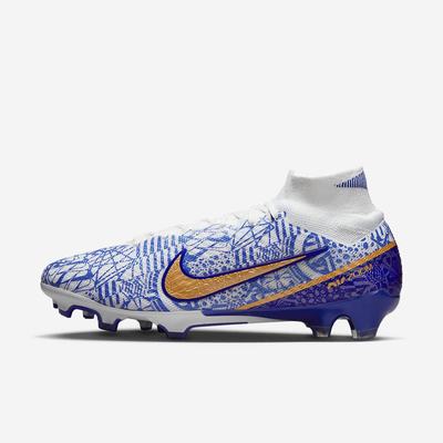 Nike Zoom Mercurial Superfly 9 Elite CR7 FG Firm-Ground Női Focicipő Fehér Kék Metal Réz | NI6452-Q87