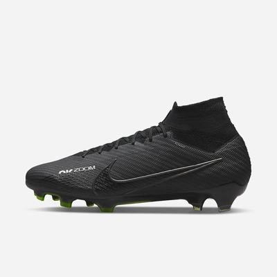 Nike Zoom Mercurial Superfly 9 Elite FG Firm-Ground Női Focicipő Fekete Fehér Sötétszürke | NI1392-R05