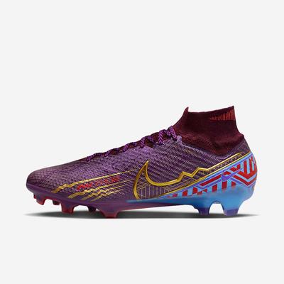 Nike Zoom Mercurial Superfly 9 Elite KM FG Firm-Ground Női Focicipő Sötétkék Lila Metal Arany | NI5346-W62